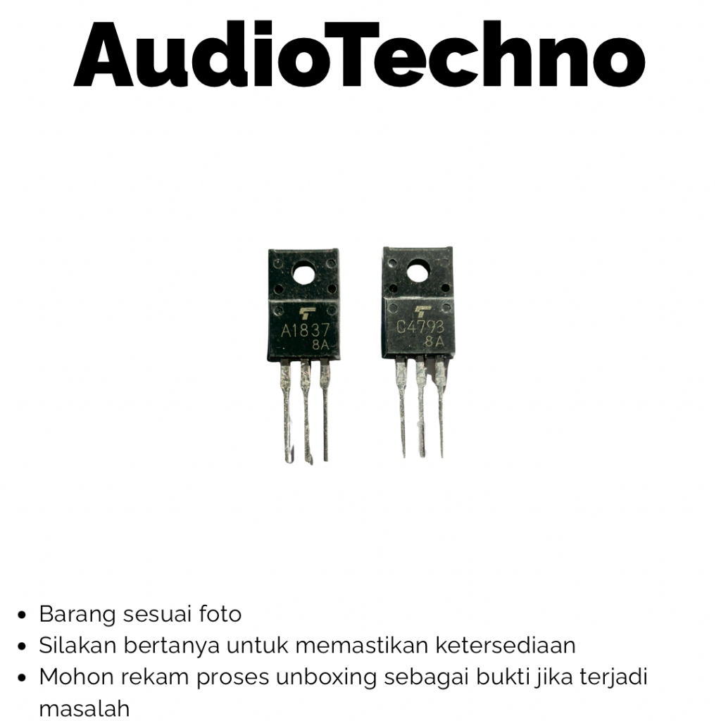 

1 SET Transistor A1837 C4793 TOSHIBA