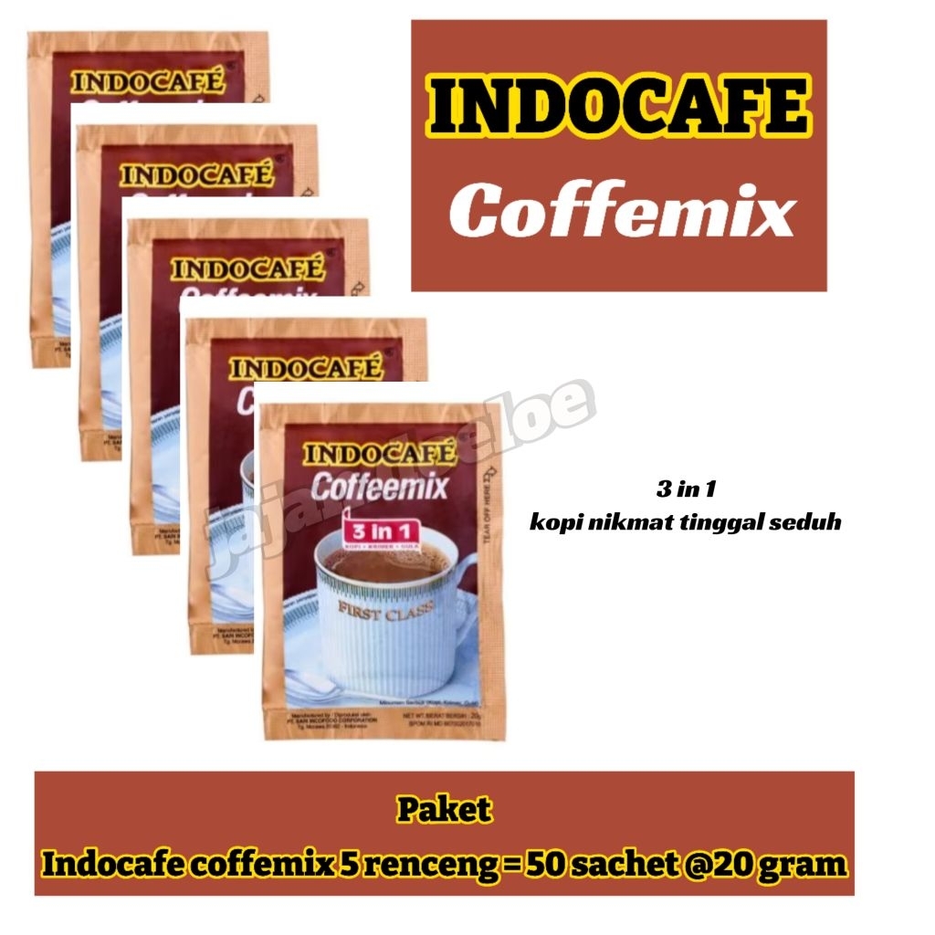 

INDOCAFE Coffemix Paket 5 renceng/50 sachet kopi nikmat siap seduh