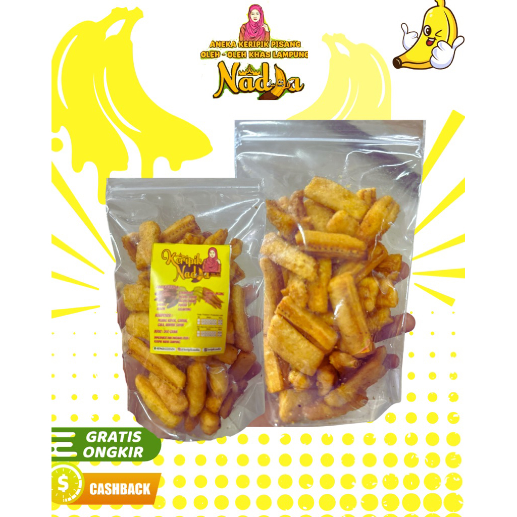 

stick pisang muli 100 gram | keripik Nadia