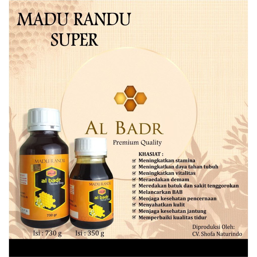 

Madu karet 730 ml membantu meningkatkan daya tahan tubuh