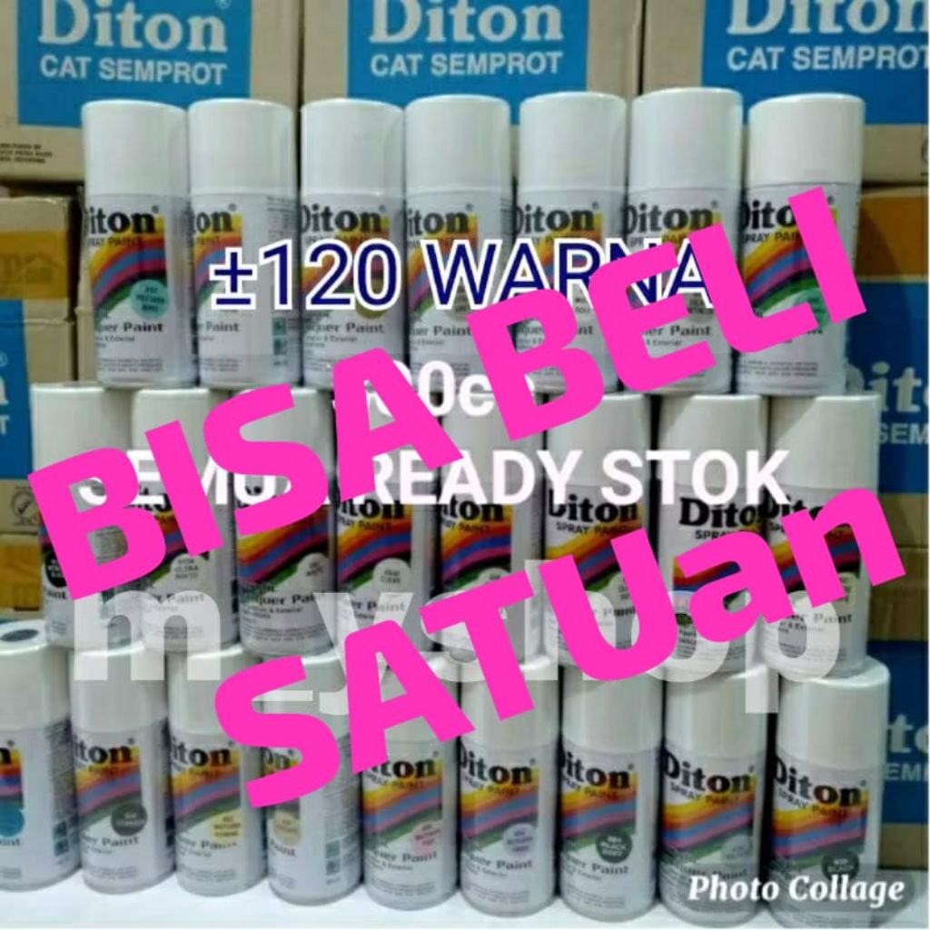 A.Pilok Pilox Cat Semprot Diton 300cc black doff 884 clear 8540 putih 840 biru hitam 839 merah cabe 