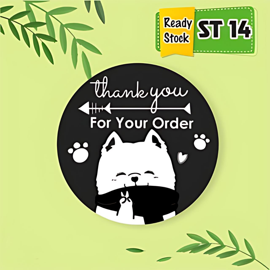 

Stiker Thank You For Your Order Kekinian Termurah / sticker - Kode ST 14