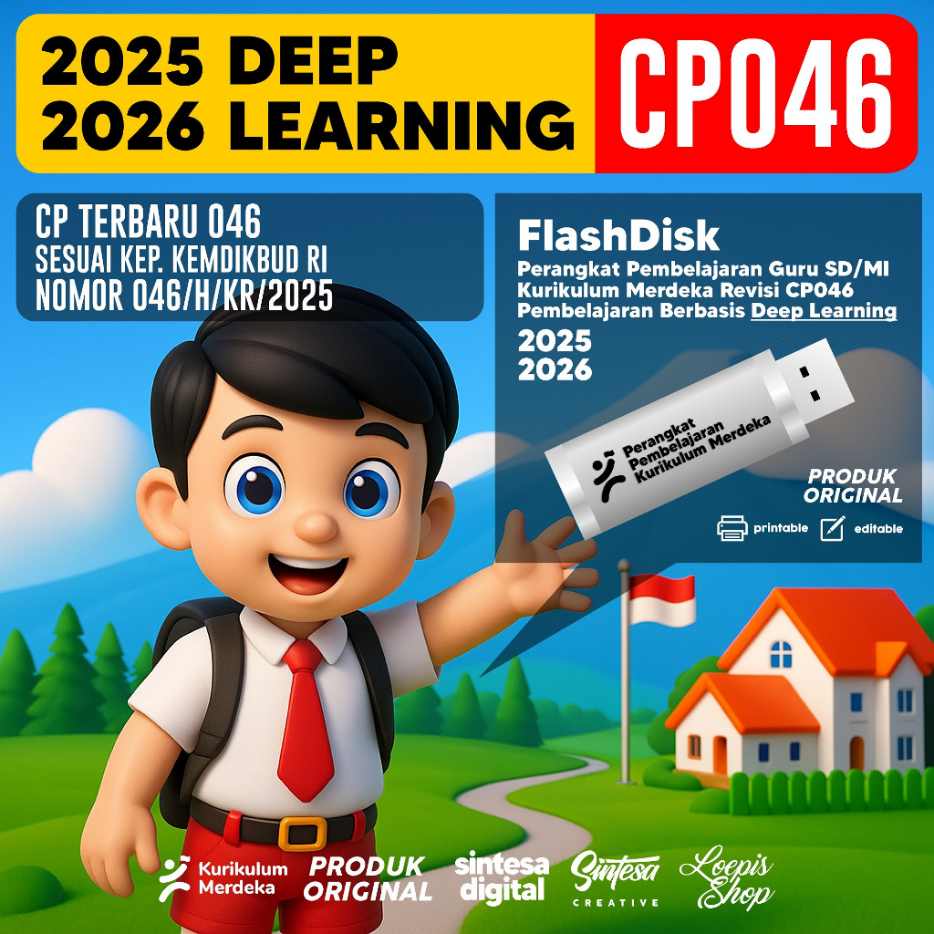 FLASHDISK PERANGKAT PEMBELAJARAN MODUL AJAR KURIKULUM MERDEKA DEEP LEARNING REVISI TERBARU CP 046 UN