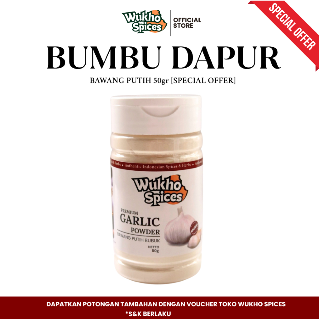 

Bumbu Dapur Wukho Spices Bawang Putih Bubuk 50gr - AF