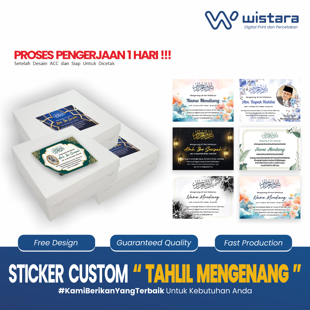 

Sticker Custom Tahlil Pengajian Mengenang wafatnya 40 hari 100 hari 1000 hari untuk Kotak Nasi