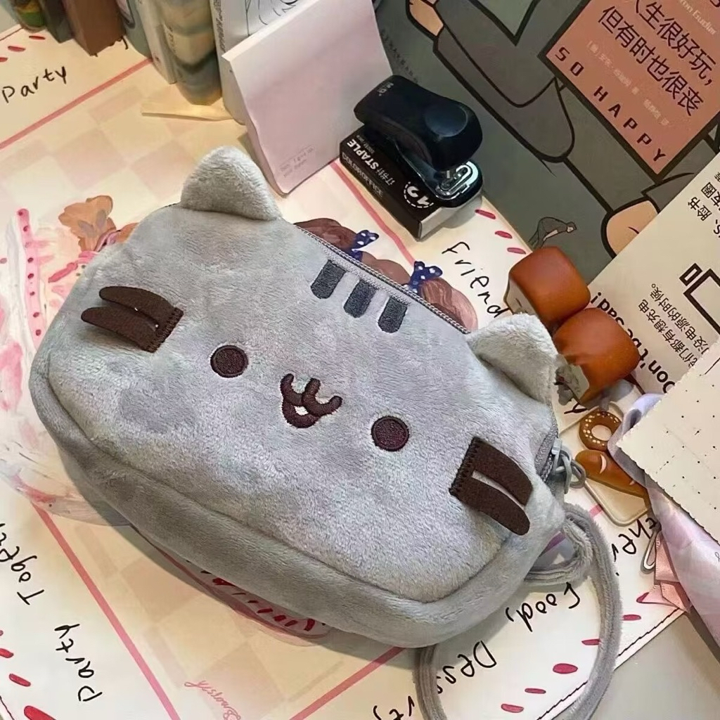 

TEMPAT PENSIL PUSHEEN LUCU TIPE DUA KANTONG BESAR | POUCH MAKEUP