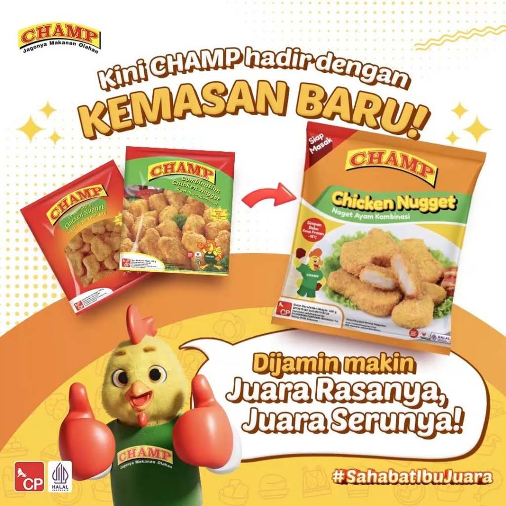 

CHAMP Nugget Ayam S Coin 450gr - Naget Ayam Kombinasi Champ 450gram - Kheiza Frozen