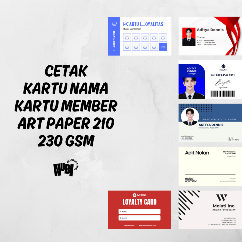

Cetak Kartu Nama Art Paper Kartu Member Loyalty Card Art Paper 210 230 gsm