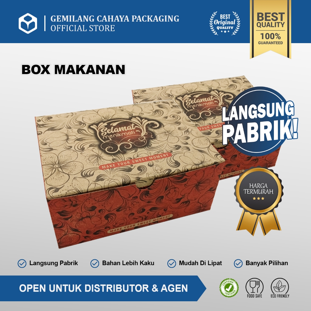 

Box Makanan Snack Box 12x14x7cm