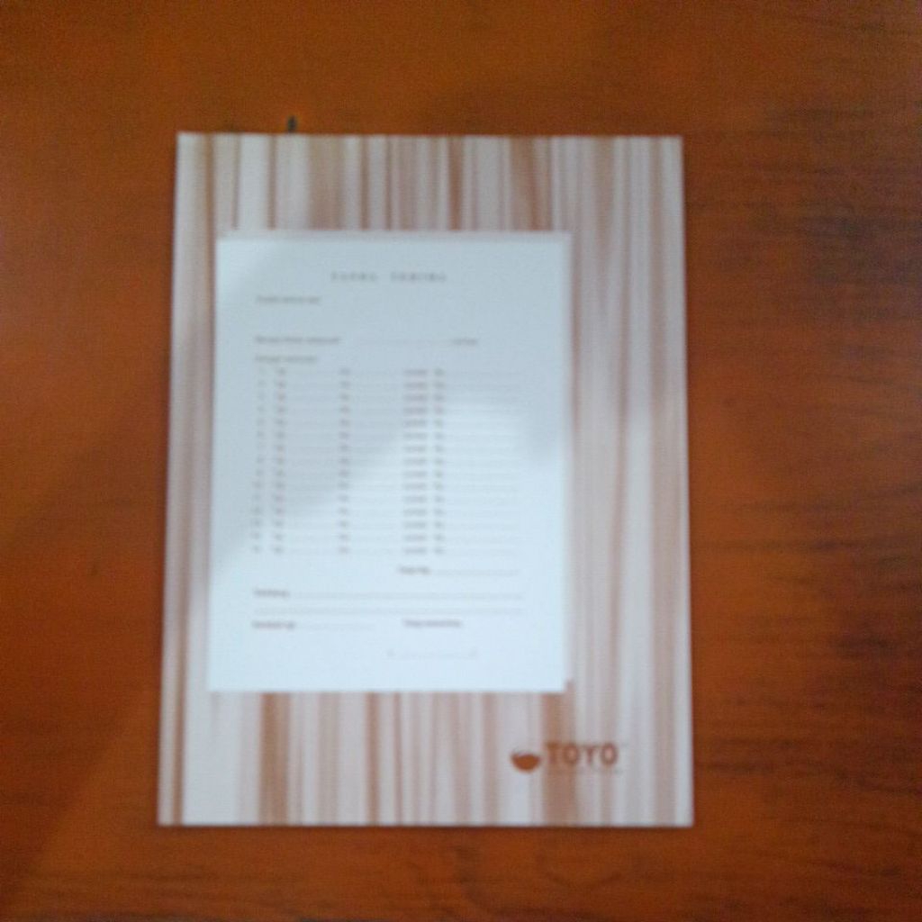 

Tanda Terima Bon nota NCR rangkap 2 TOYO