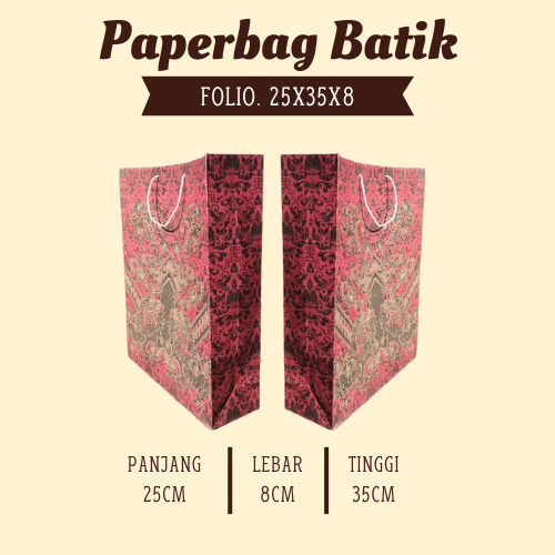 

Tas kertas / Paperbag batik folio (25x35)