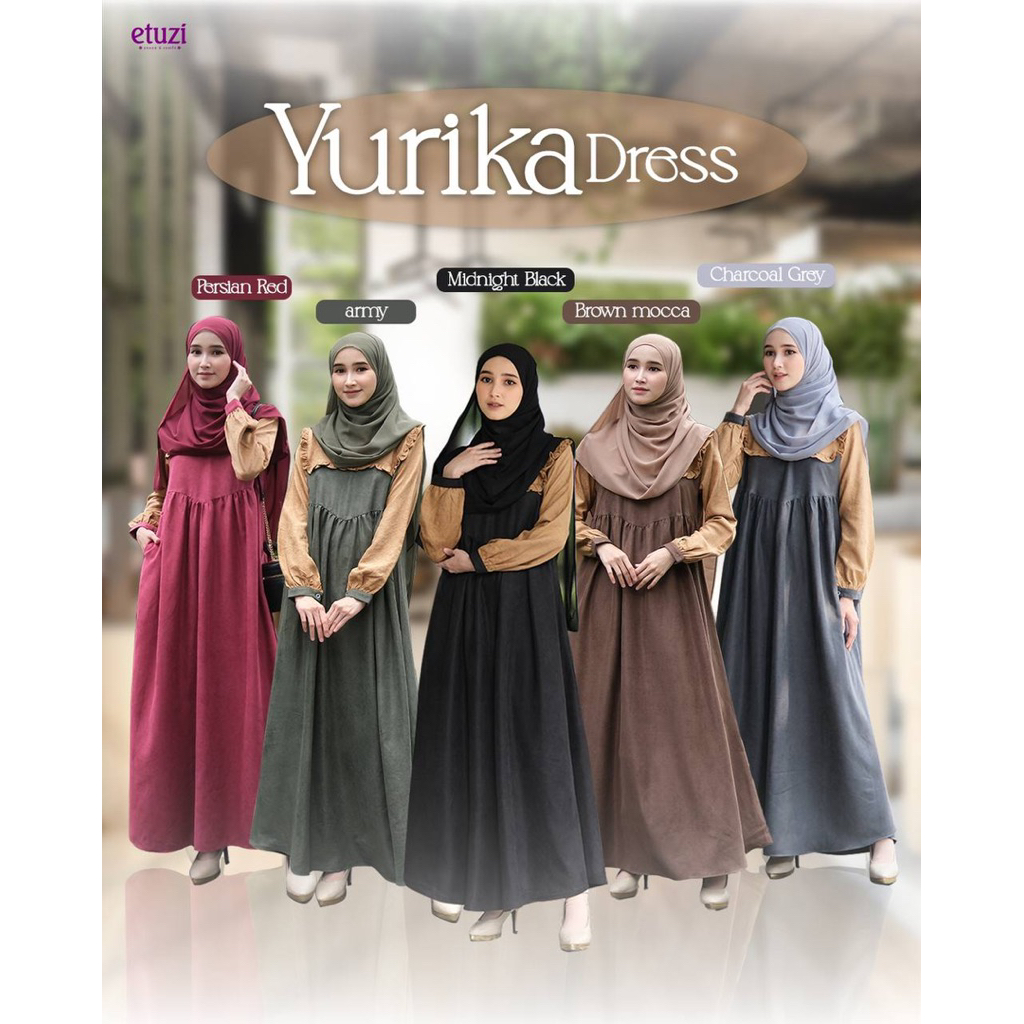 Etuzi - Yurika Dress | Gamis Remaja | Gamis Katun