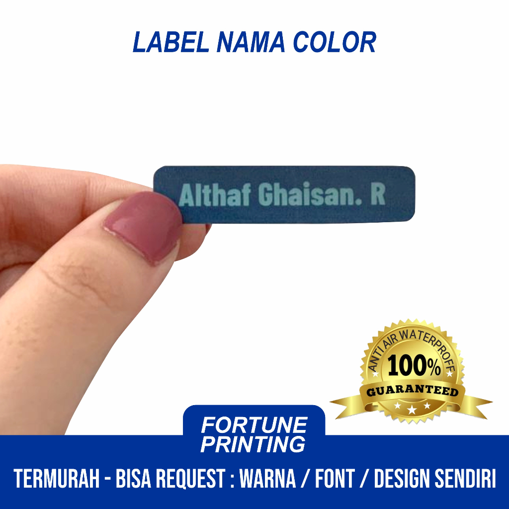 

Sticker Label Nama COLOR Custom INSTANT / SAMEDAY