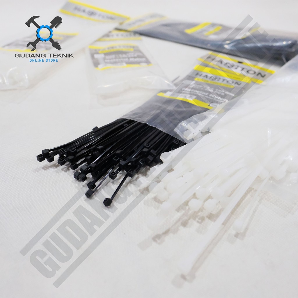 

GROSIR Kabel Tis Ties Tali Tis Ties 5x250 Hitam Putih HASSTON PROHEX / Cable Ties Hitam Putih Pengikat Strap 5x250mm HASSTON PROHEX