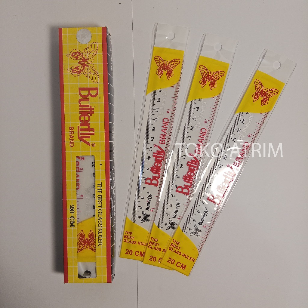 

PENGGARIS BUTTERFLY 20CM ASLI | 1 LUSIN ISI 12 PCS