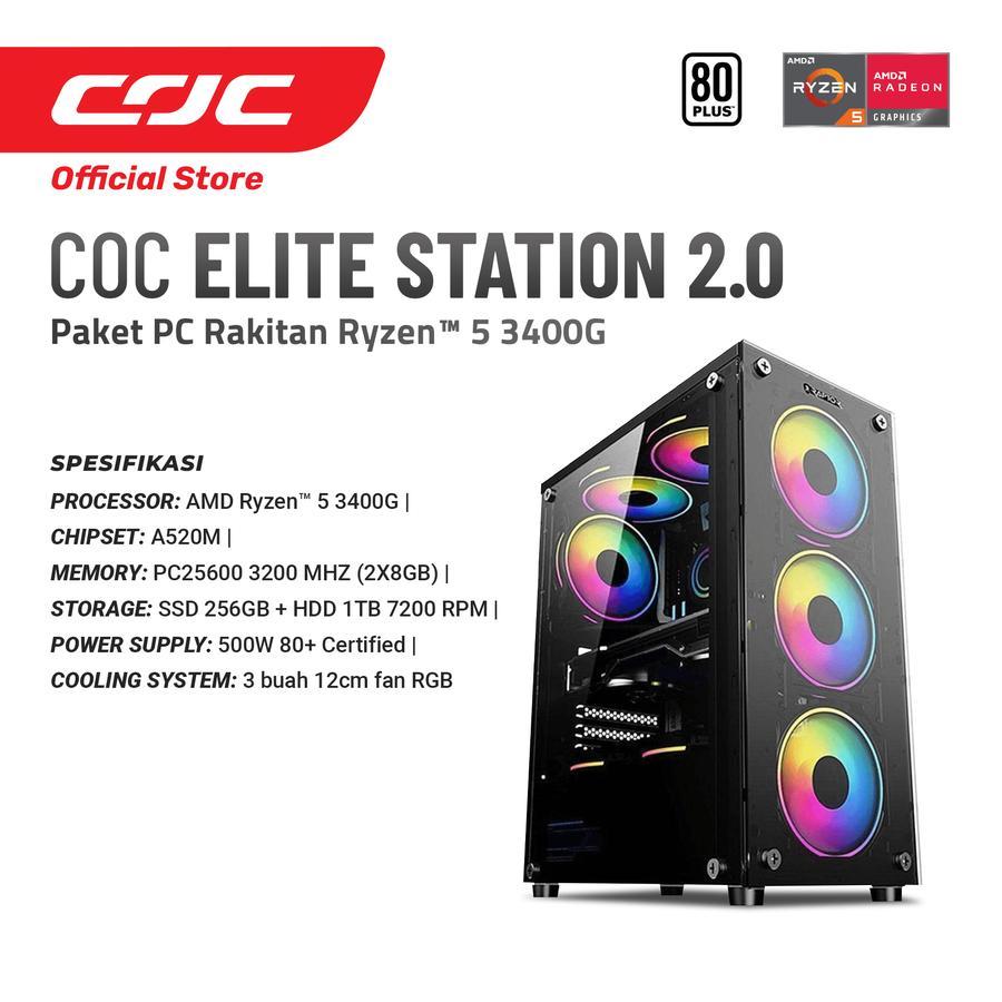COC Elite Station 2.0 - Paket PC Rakitan Ryzen 5 3400G