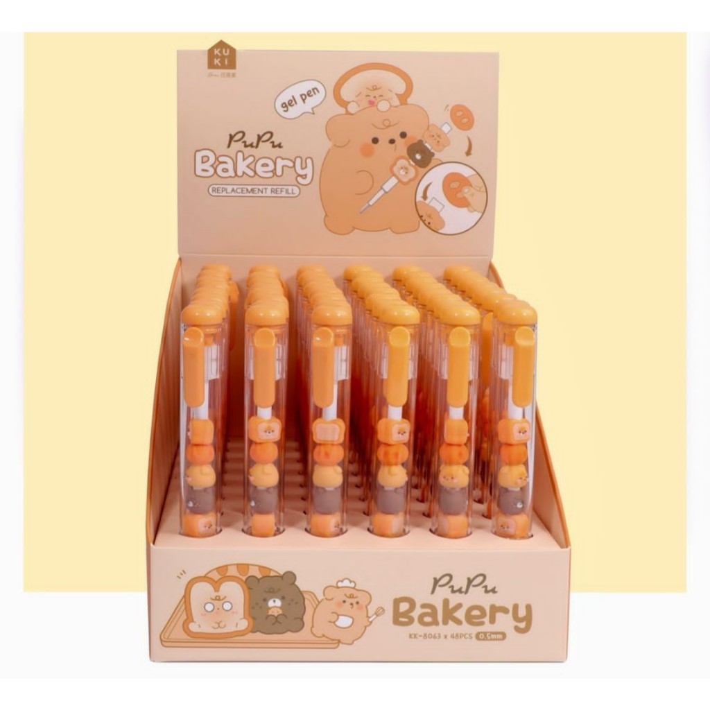 

(2PCS) PULPEN KUKI JENGA KK-8063 PUPU BAKERY / BALLPEN / PENA