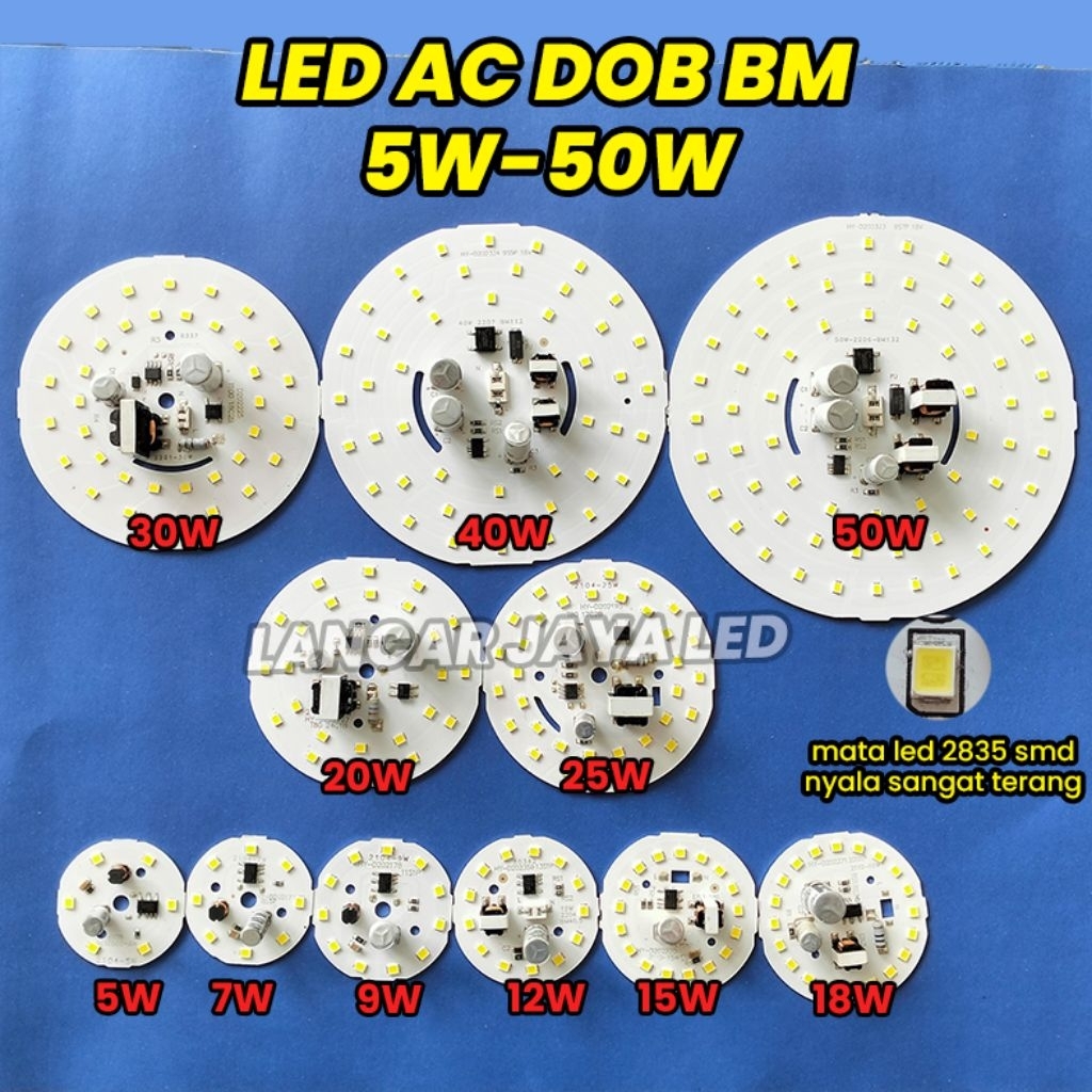 PCB LED AC BM Watt 20,25,30,40,50 ~Lancar Jaya Led~