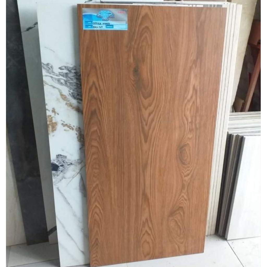 granit motif kayu 120x60 ofice wood brown