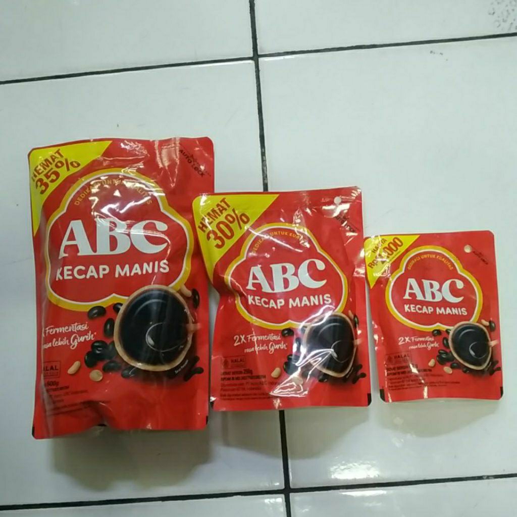 

Kecap Manis ABC Kemasan Refill 600 g, 250 g, 62 g