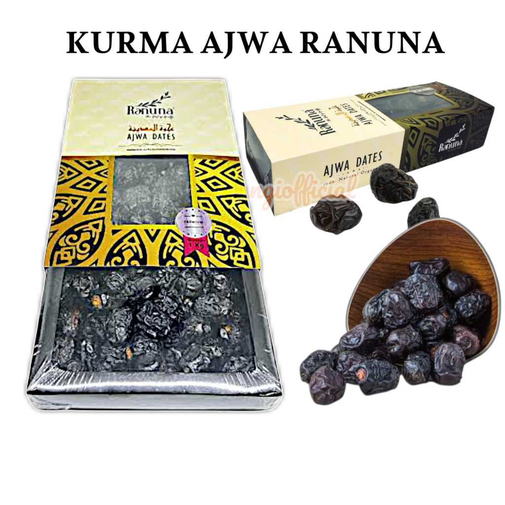 

Kurma Ajwa 1 Kg Original Ranuna Premium Madinah | Kurma Azwa Grade A / Kurma Ajwa Premium