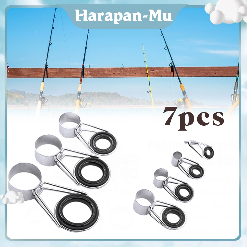 1 Set Baja Tahan Karat Aksesoris Joran Pancing Cincin Joran Pancing Set