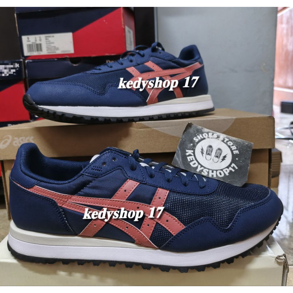 Size 46,5 Sepatu Sneaker's pria Asics Tiger Runner II Night Sky-Light Garnet Navy Original