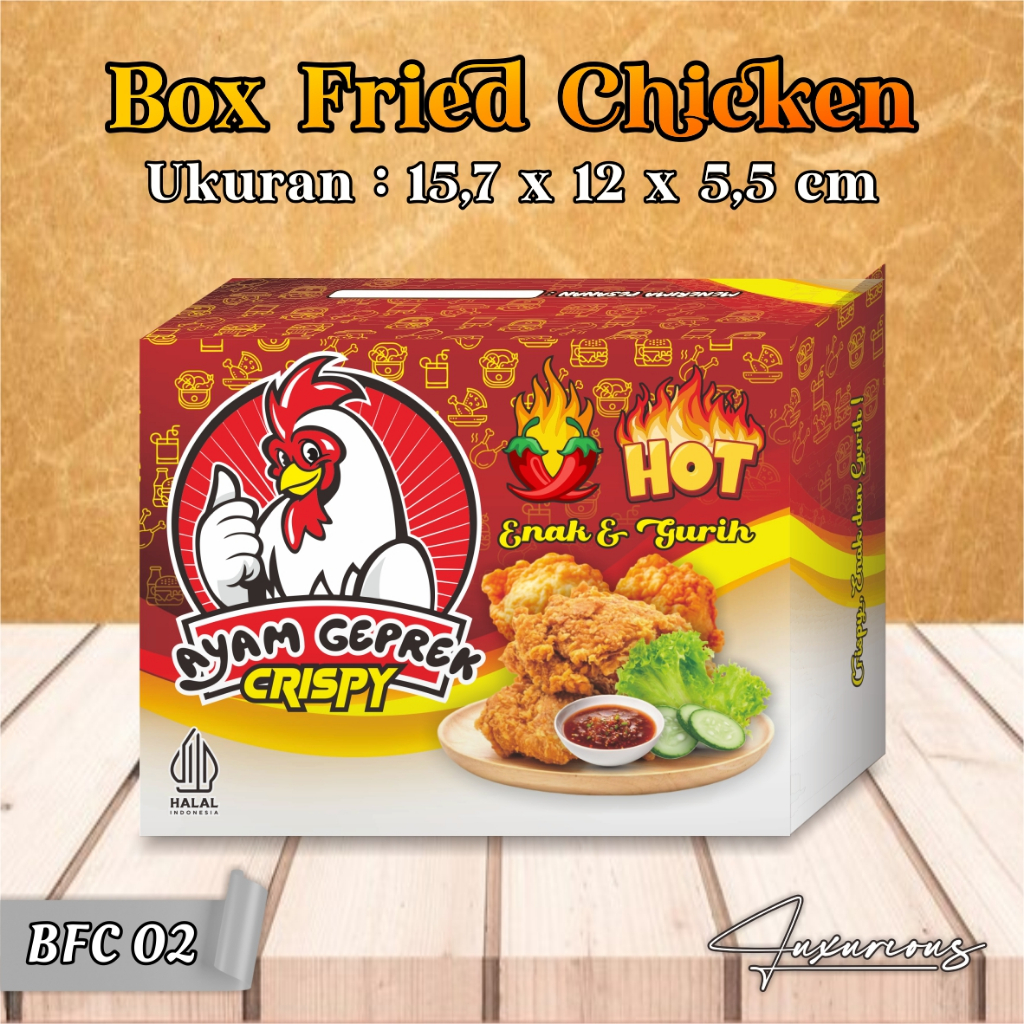 

[100 PCS] BOX FRIED CHICKEN READY STOCK - KARDUS MAKANAN MURAH