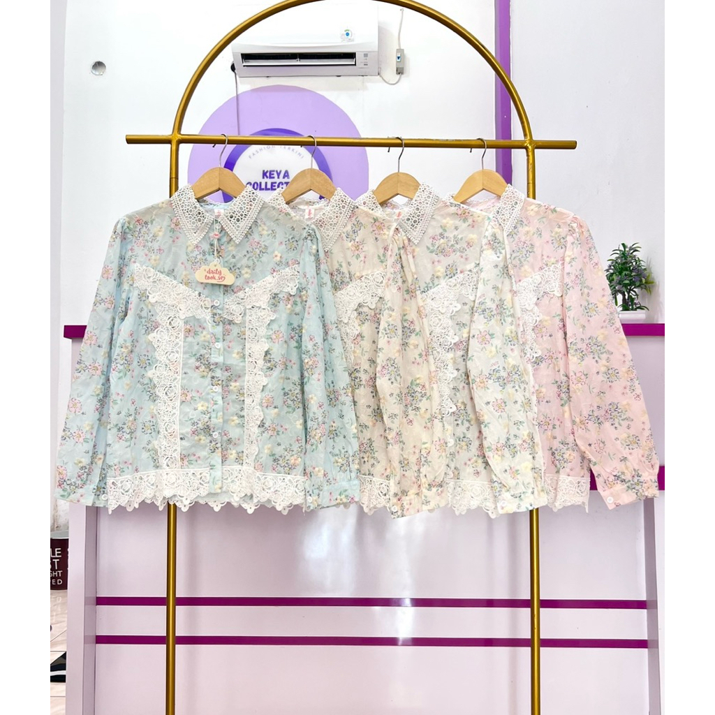 BLOUSE KATUN BORDIR IMPORT/BLOUSE BORDIR BUNGA