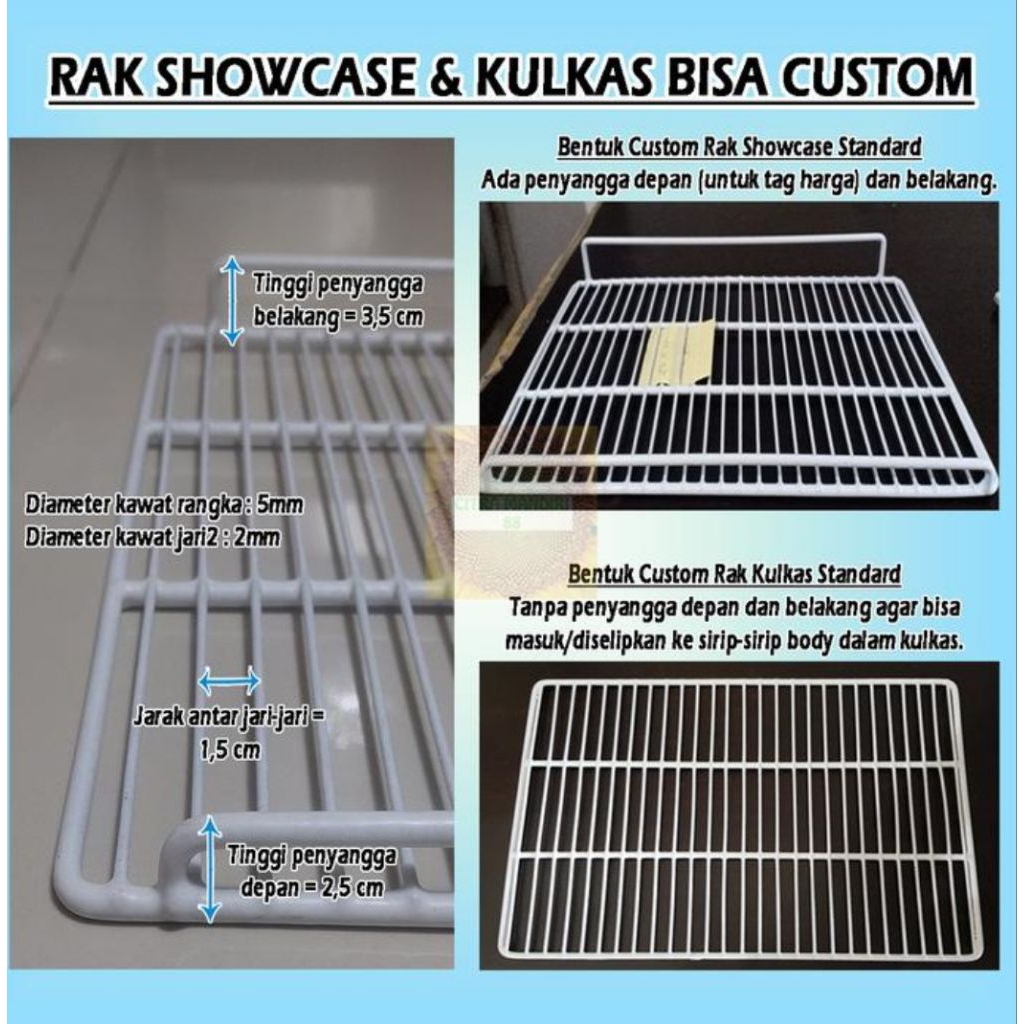 Rak Showcase Polytron Sanken Rak Kulkas Ambalan Showcase