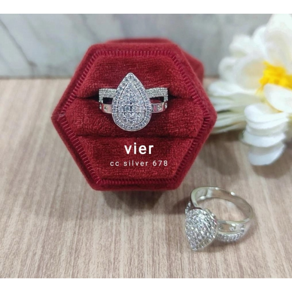 Cincin tura labu cantik replika berlian asli awet tidak mudah luntur