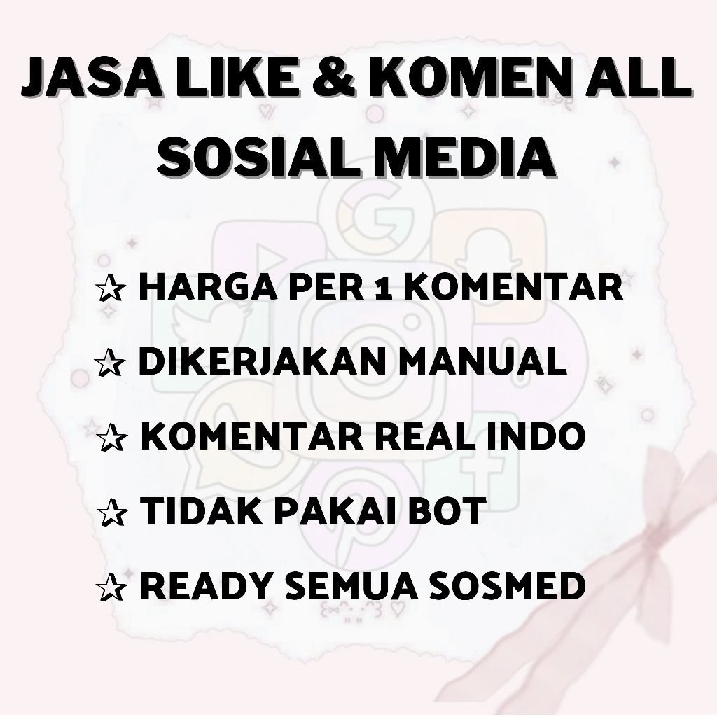 JASA LIKE KOMEN INSTAGRAM KOMEN TIKTOK KOMEN YOUTUBE KOMEN TWITTER X