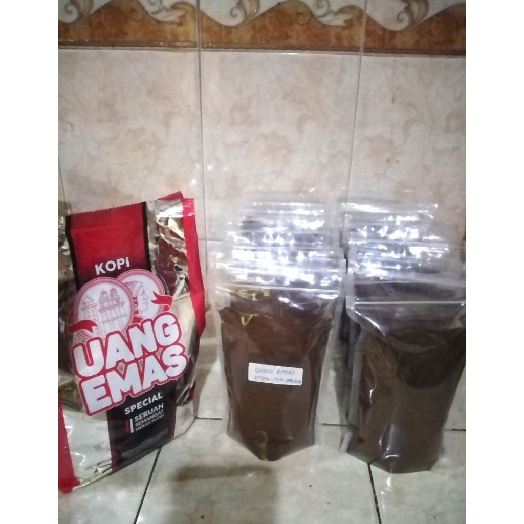 

Termurah Kopi Uang Emas repack250gr, lebih murah lebih terjangkau. kemasan stand pouch+zipper.