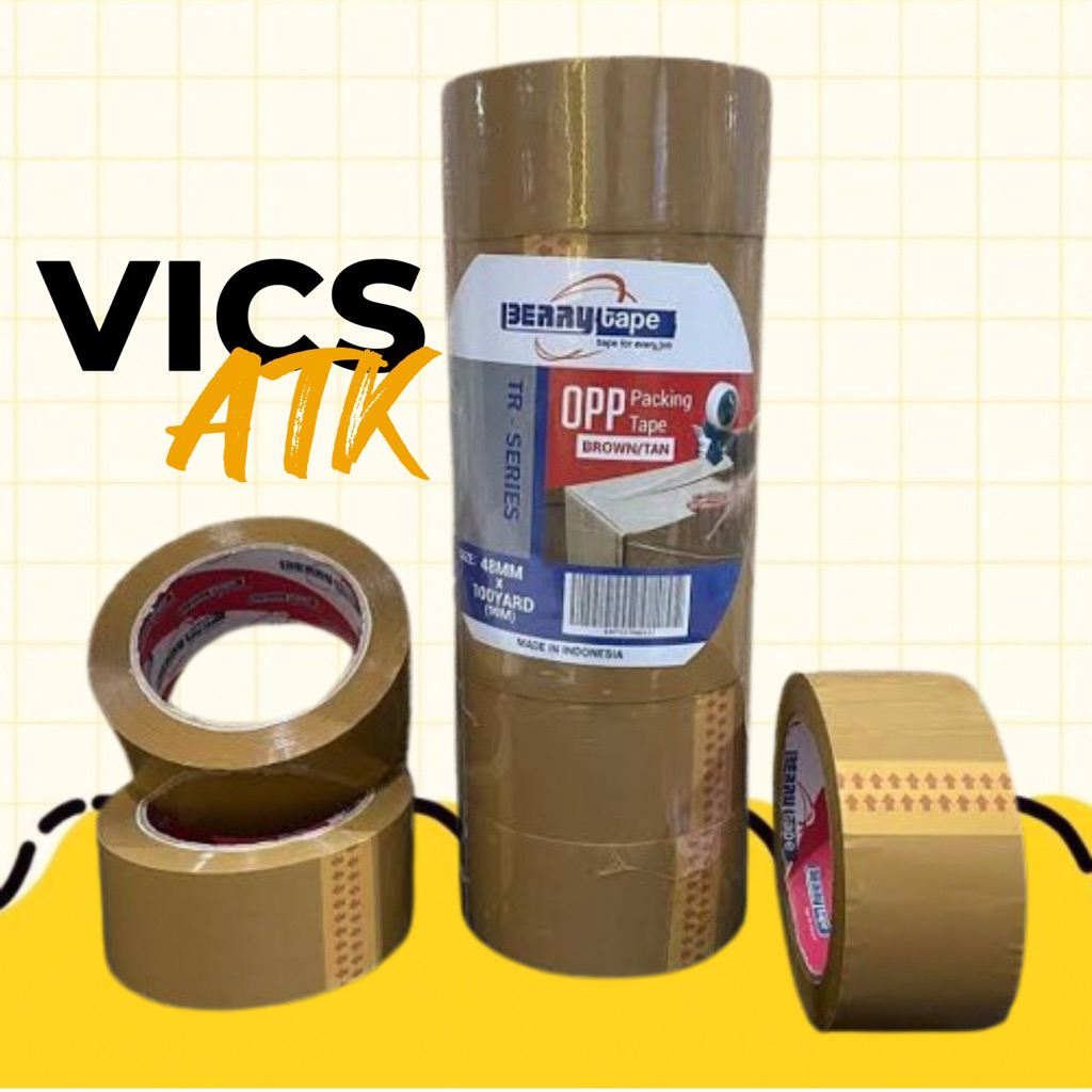 

Lakban OPP BERRY 100y Warna Coklat