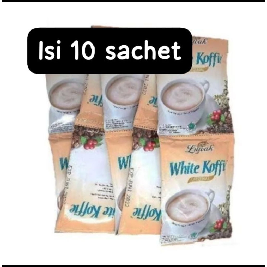 

LUWAK WHITE COFFEE ISI 10 SACHET