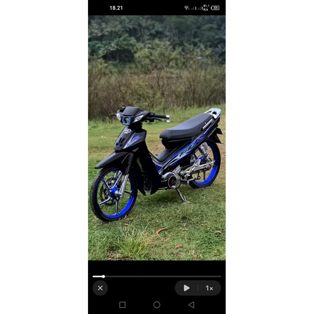 STICKER STRIPING FIZ R SPECIAL EDITION BIRU HITAM FIZR HOLOGRAM