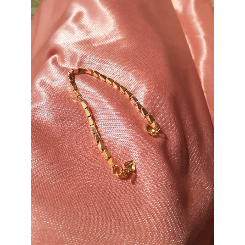 Gelang padi sepuh emas perak murni asli