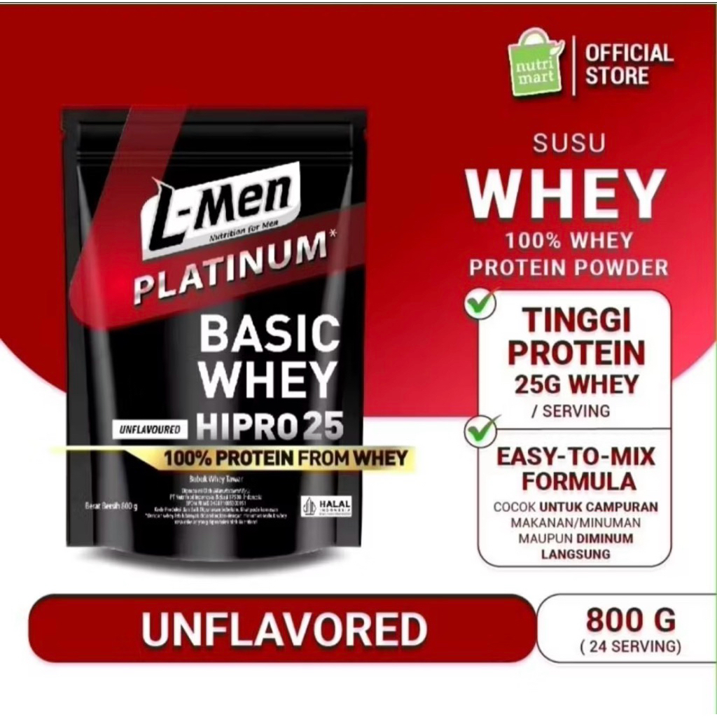 L-men Platinum Basic whey unflavored 800gr