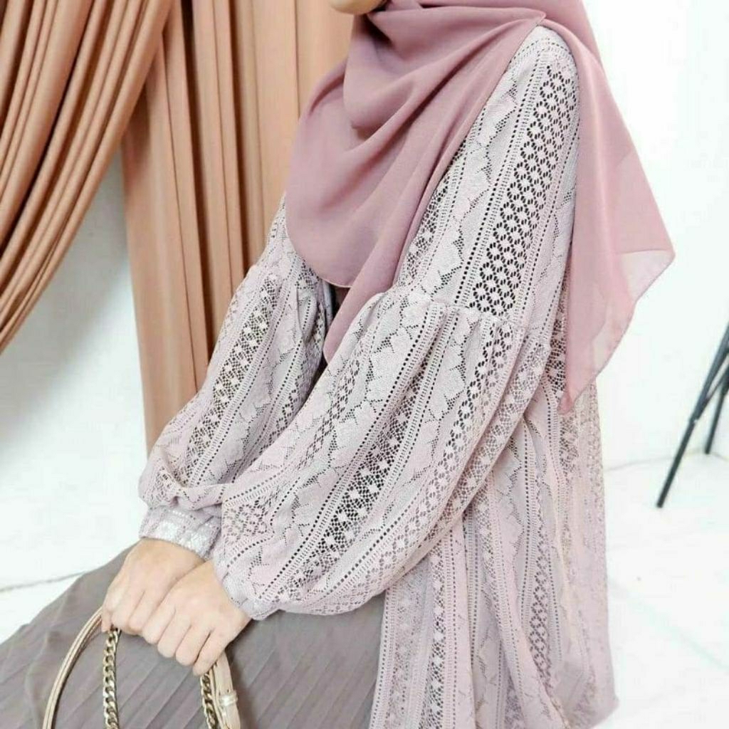 Outer Brukat / Cardigan Brukat Wanita Lengan Balon / Outer Kondangan Outer Terlaris