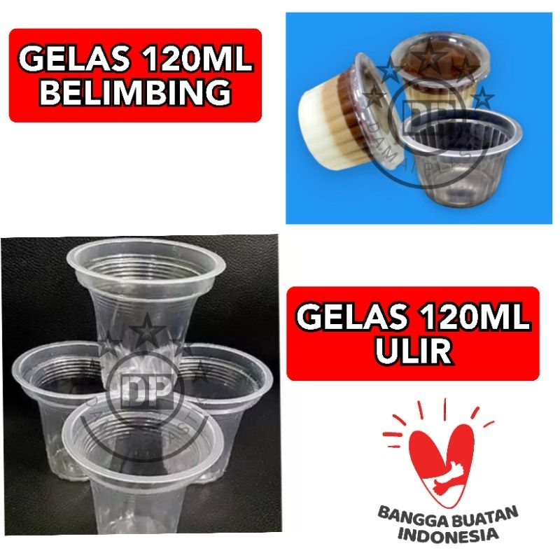 Gelas Puding Cup Ulir Puding Belimbing 120ml isi 50pcs 120ml ulir 160ml Jasuke