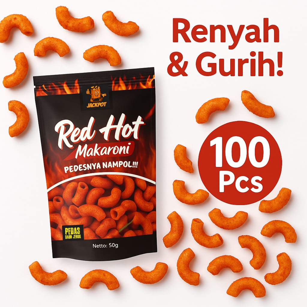 

BUNDLING JACKPOT Snack Makaroni Pedas Best Seller Camilan Murah Isi 100