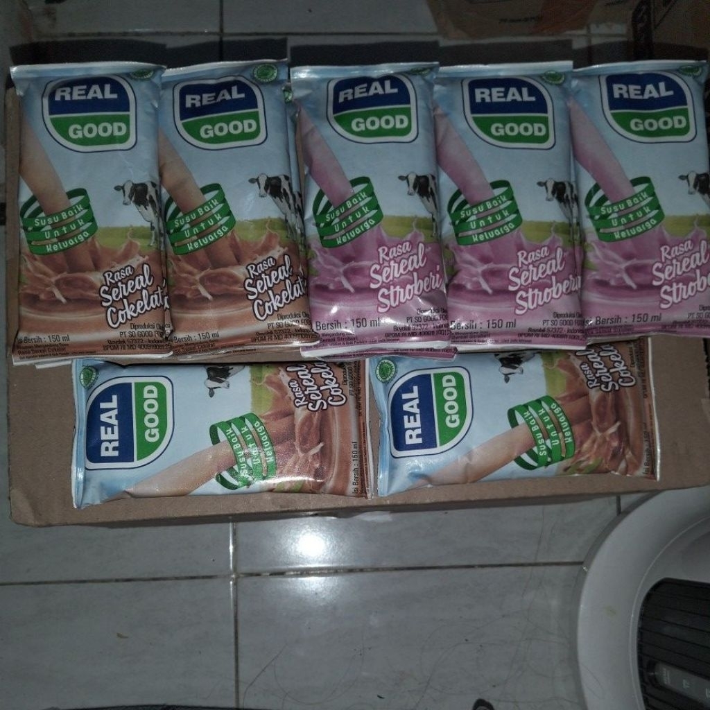 

Real Good Susu bantal 150 ml coklat &strawberry