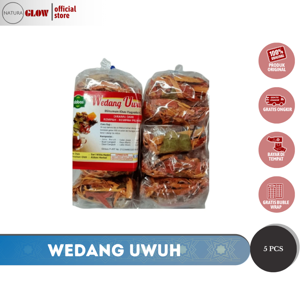 

WEDANG UWUH REMPAH KOMPLIT – Minuman Herbal Tradisional | 5 sachet + gula batu | atasi masuk angin & pegal linu | nikmat diseduh hangat