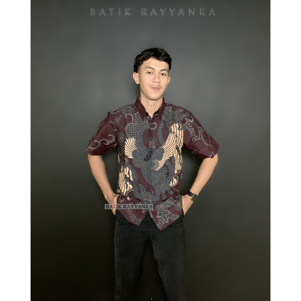 Batik Rayyanka Motif Laksana Kemeja Batik Pria Lengan Pendek