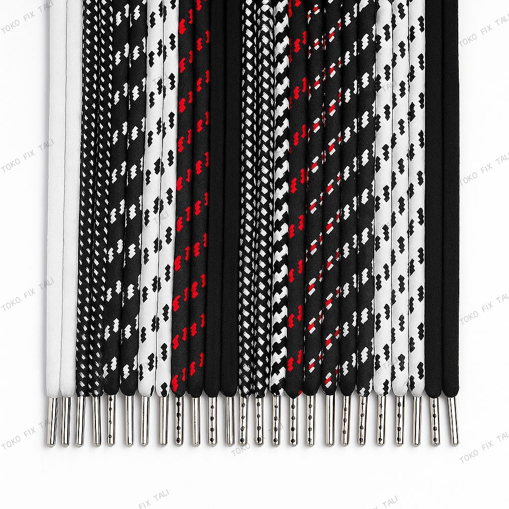 Tali Sepatu Gunung, Tali sepatu Outdoor, Tali Sepatu Bulat Motif