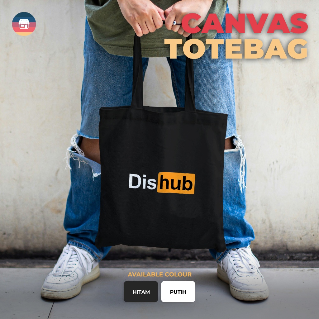 TOTE BAG KANVAS DISTRO PRIA / WANITA PLESETAN BRAND DISHUB MURAH (RESLETING) / TOTE BAG UNIK & LUCU 