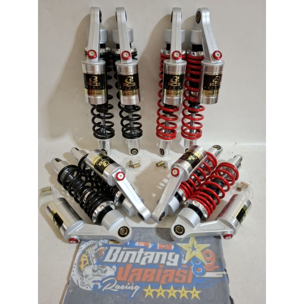 NEW DOUBLE SHOCK ~ SHOCKBREAKER COPY-RCB MODEL GOG RACING DOUBLE TABUNG ATAS UK 280MM -320MM -340MM 