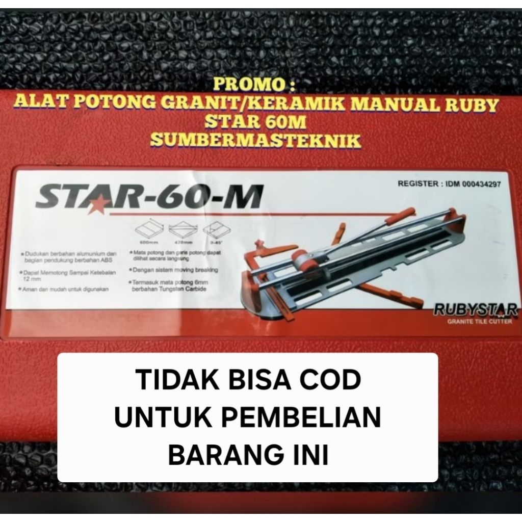 ruby star 60M tidak bisa cod potong granit manual panjang 60cm ruby star 60 M potong keramik manual 