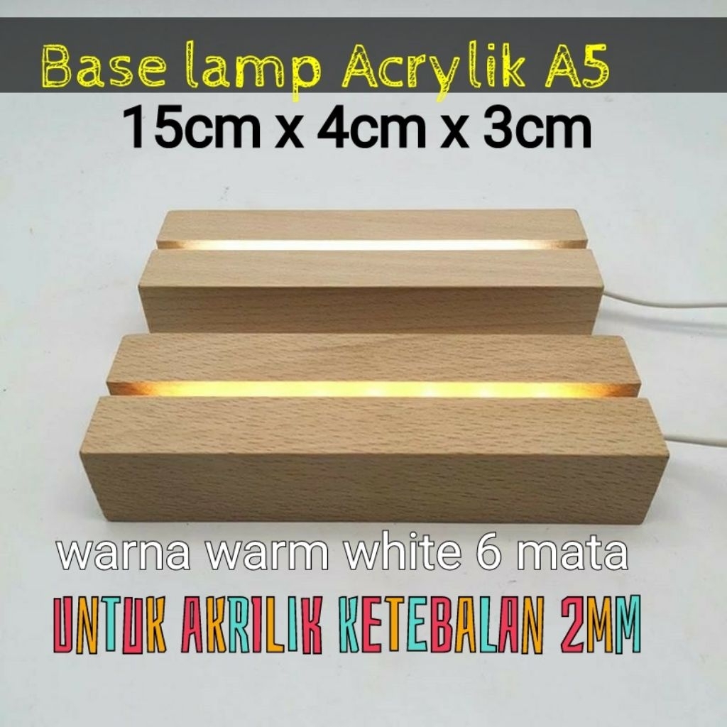 base lamp akrilik A5 tatakan lampu akrilik, dudukan lampu akrilik