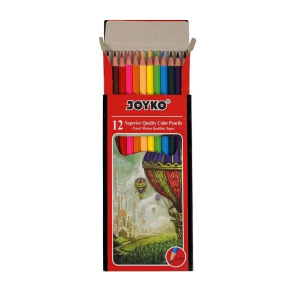 

PENSIL WARNA JOYKO PANJANG 12 SUPERIOR QUALITY COLOR PENCILS